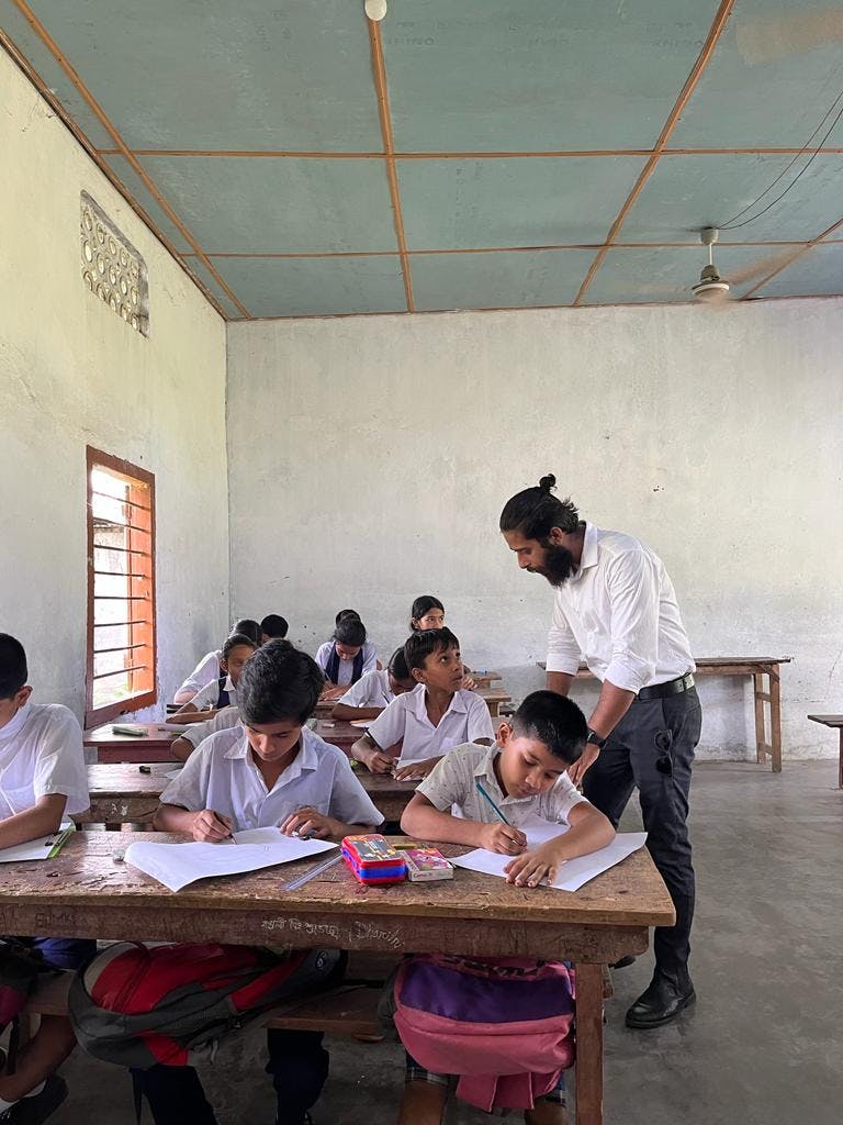 Volunteer with Students in Karimganj Assam
